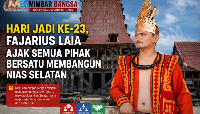 Hari Jadi Ke-23, Fajarius Laia Ajak Semua Pihak Bersatu Membangun Nias Selatan
