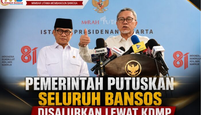 Pemerintah Putuskan Seluruh Bansos Disalurkan Lewat KDMP