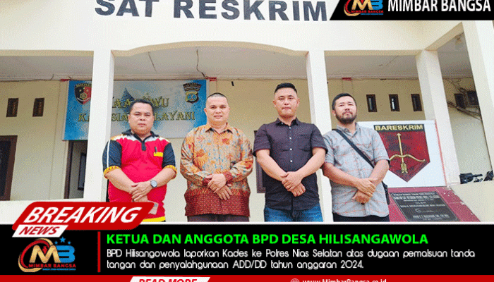Ketua BPD dan Anggota Lapor Kades Hilisangowola Dugaan Pidananya Tidak Main-Main