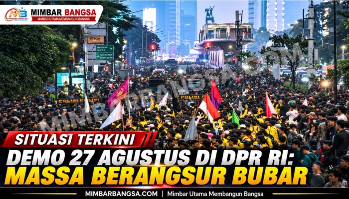 Situasi Terkini Demo 27 Agustus di DPR RI: Massa Berangsur Bubar